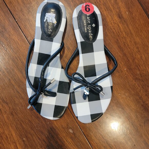 Kate Spade New York FERRY Black Leather Slides  Without Box - Picture 4 of 13